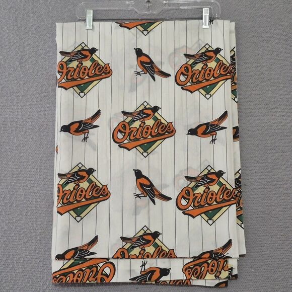 MLB Other - Vtg 1996 Bibb MLB Baltimore Orioles Baseball Fitted Flat Sheets Twin USA Made